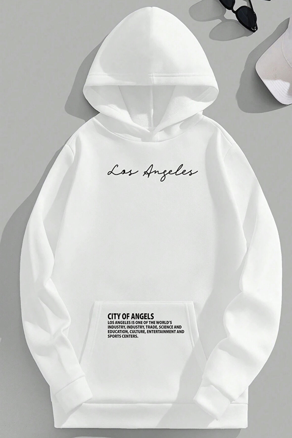 Los Angles Baskılı Oversize Sweatshirt