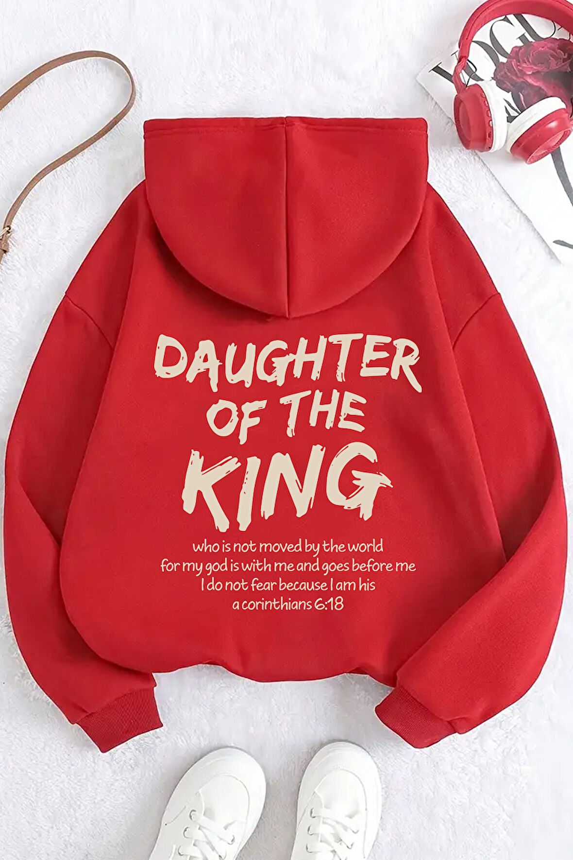Uyguntarz Daughter Of The King Baskılı Oversize Sweatshirt