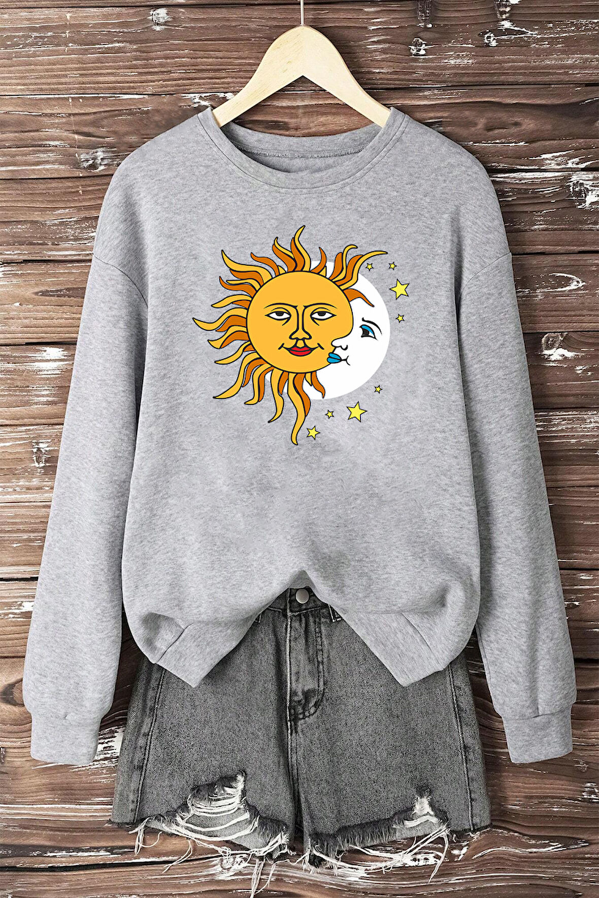 Uyguntarz Unisex Larks' Tongues in Aspic Bisiklet Yaka Sweatshirt