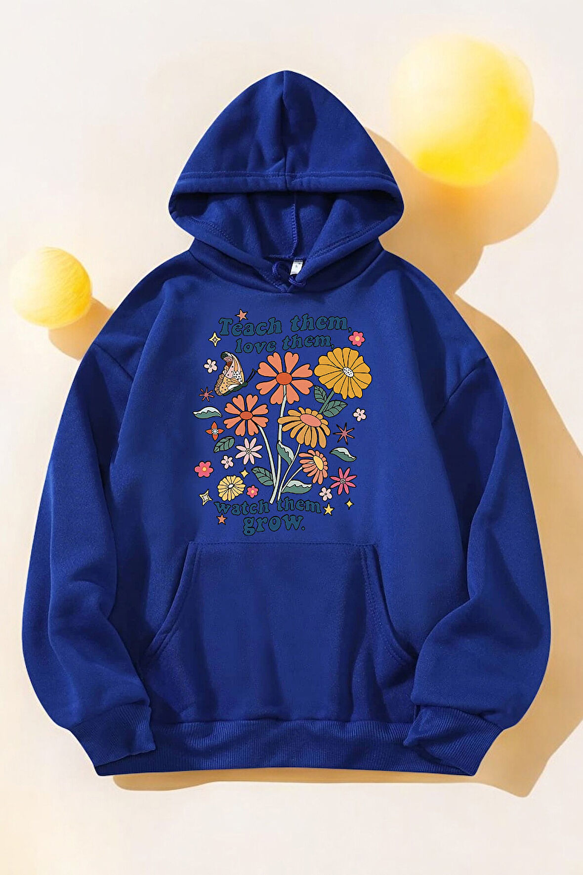 Uyguntarz Flowers  Baskılı Oversize Sweatshirt