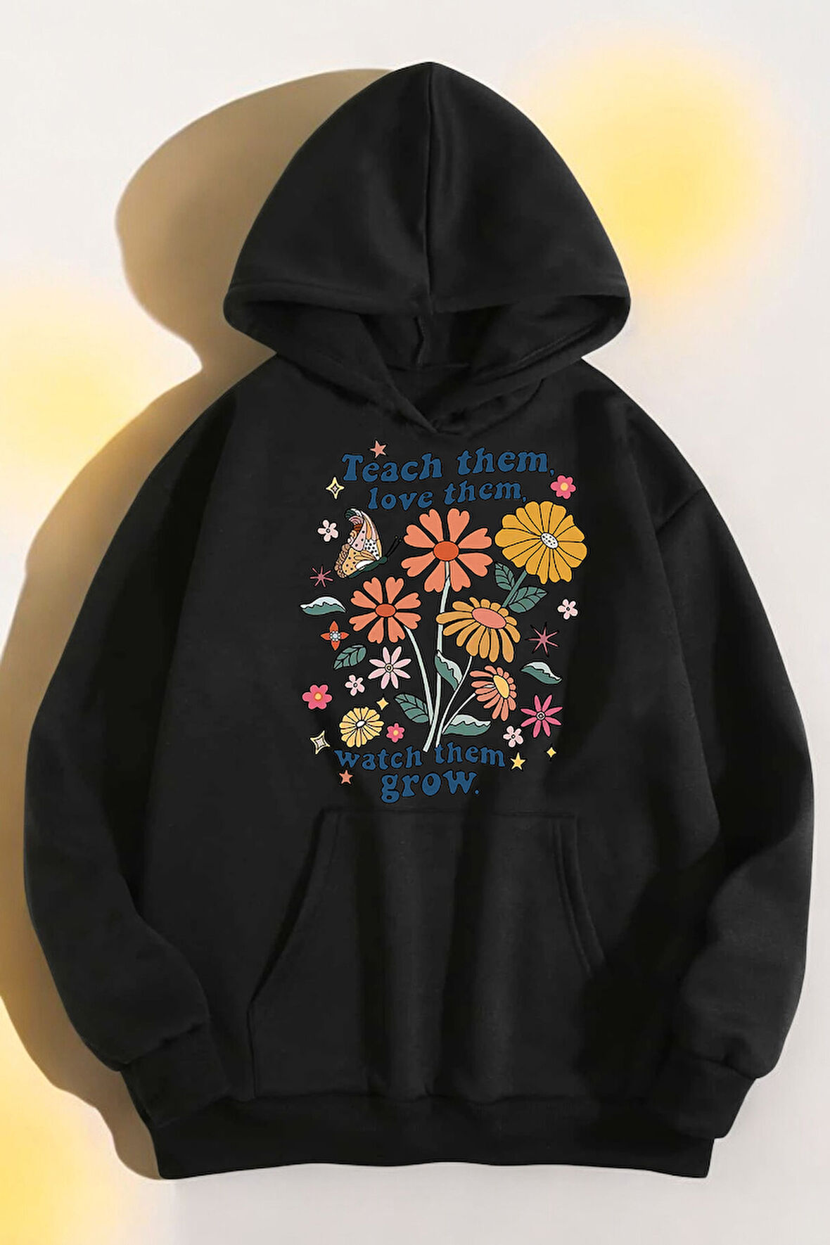 Uyguntarz Flowers  Baskılı Oversize Sweatshirt