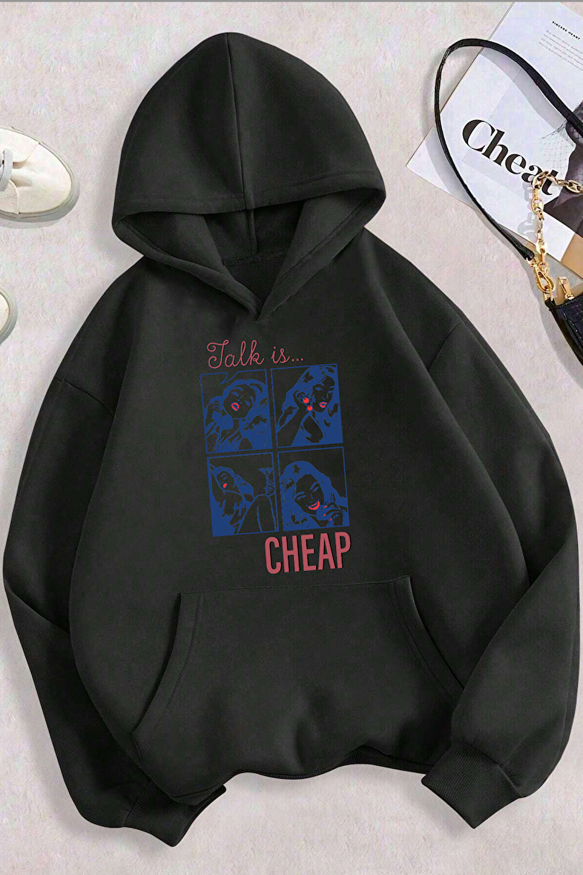 Uyguntarz Cheap Baskılı Oversize Sweatshirt