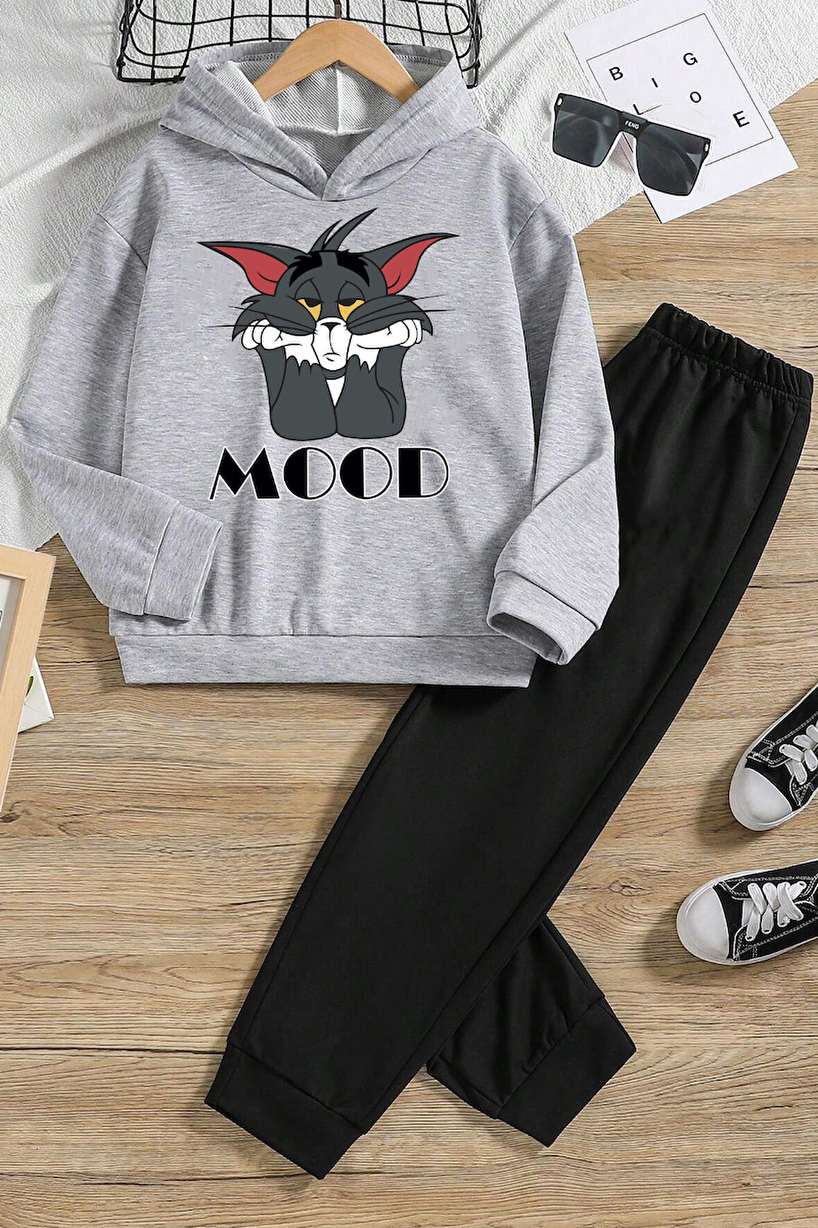 Uyguntarz Mood Baskılı Erkek Çocuk  - Kız Rahat Eşofman Takımı