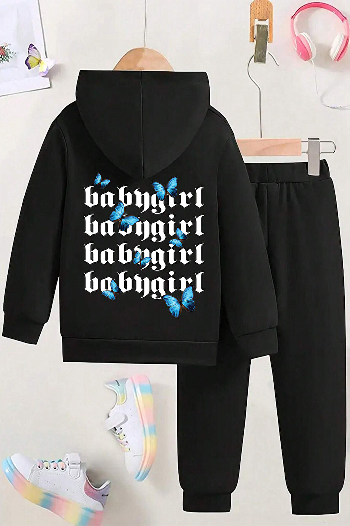 Uyguntarz Babygirl Baskılı Çocuk Rahat Eşofman Takımı