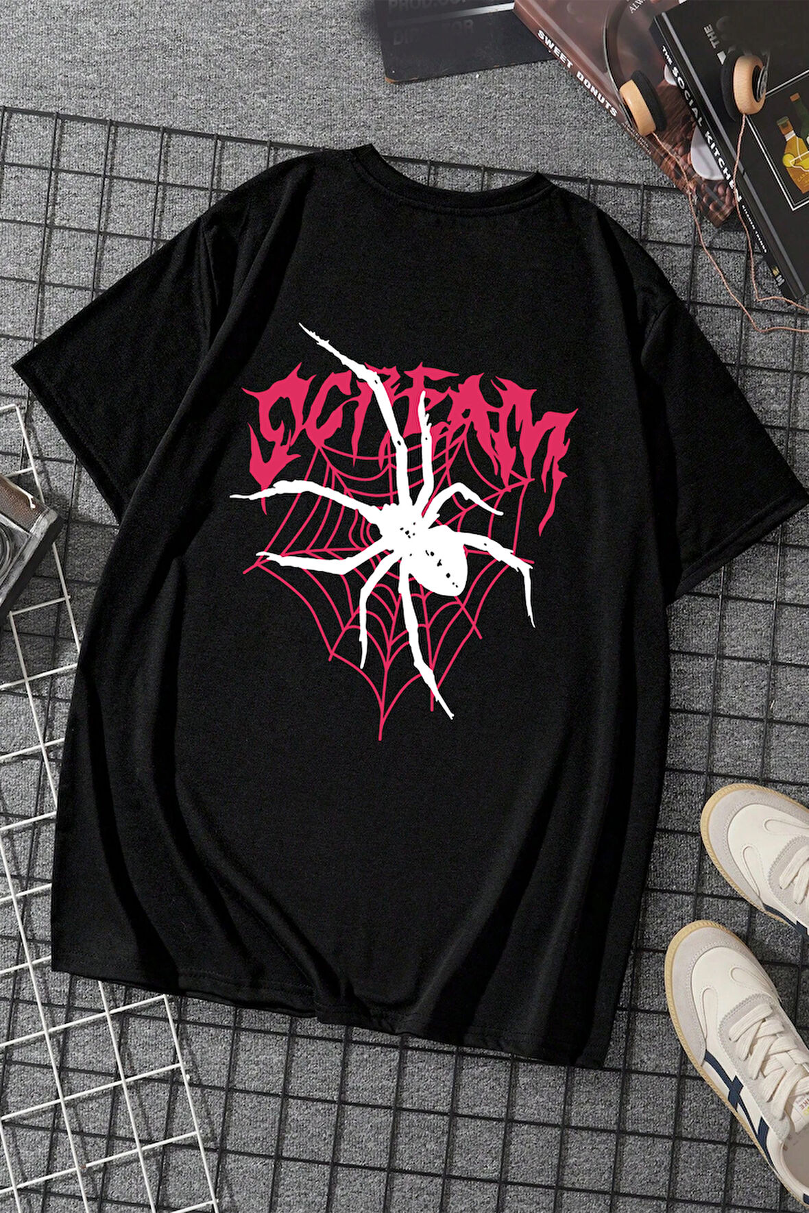Uyguntarz Scream Baskılı Unisex Oversize Tshirt