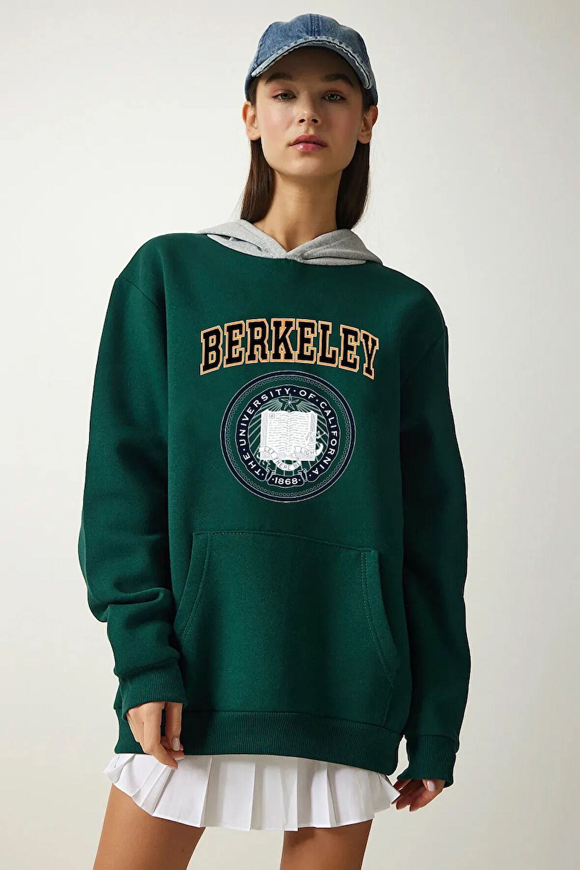 Unisex Berkeley Baskılı Oversize Sweatshirt