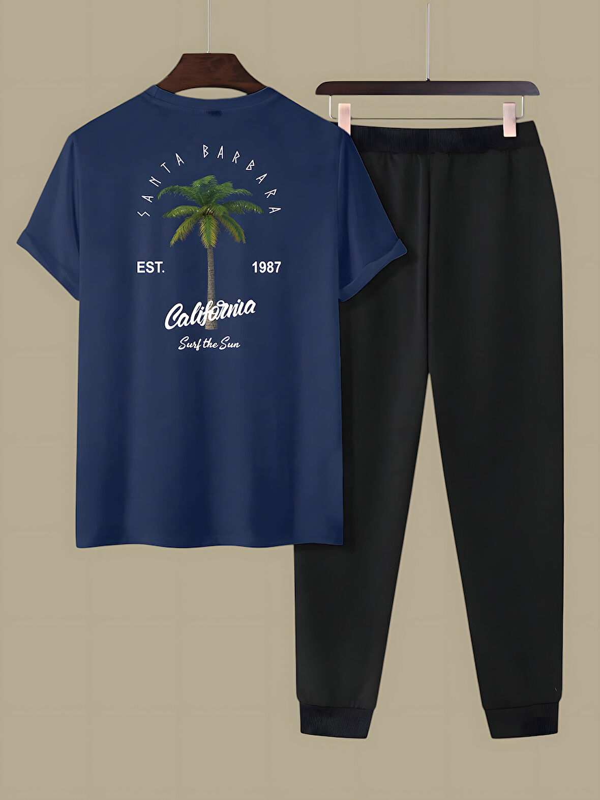 Uyguntarz Unisex 2'li California Baskılı Eşofman Takımı