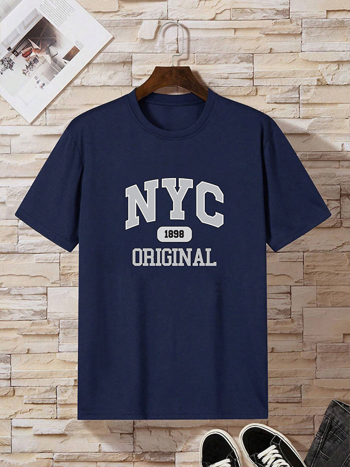 NYC Baskılı Unisex Oversize Tshirt