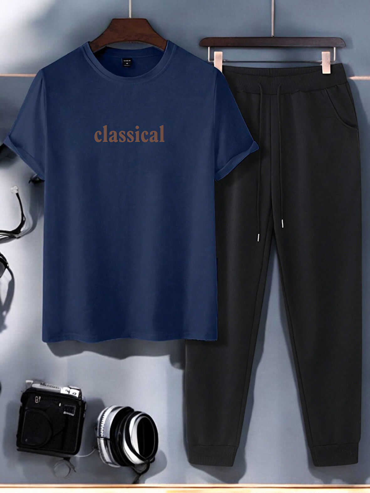 Unisex 2'li Classical Baskılı Eşofman Takımı