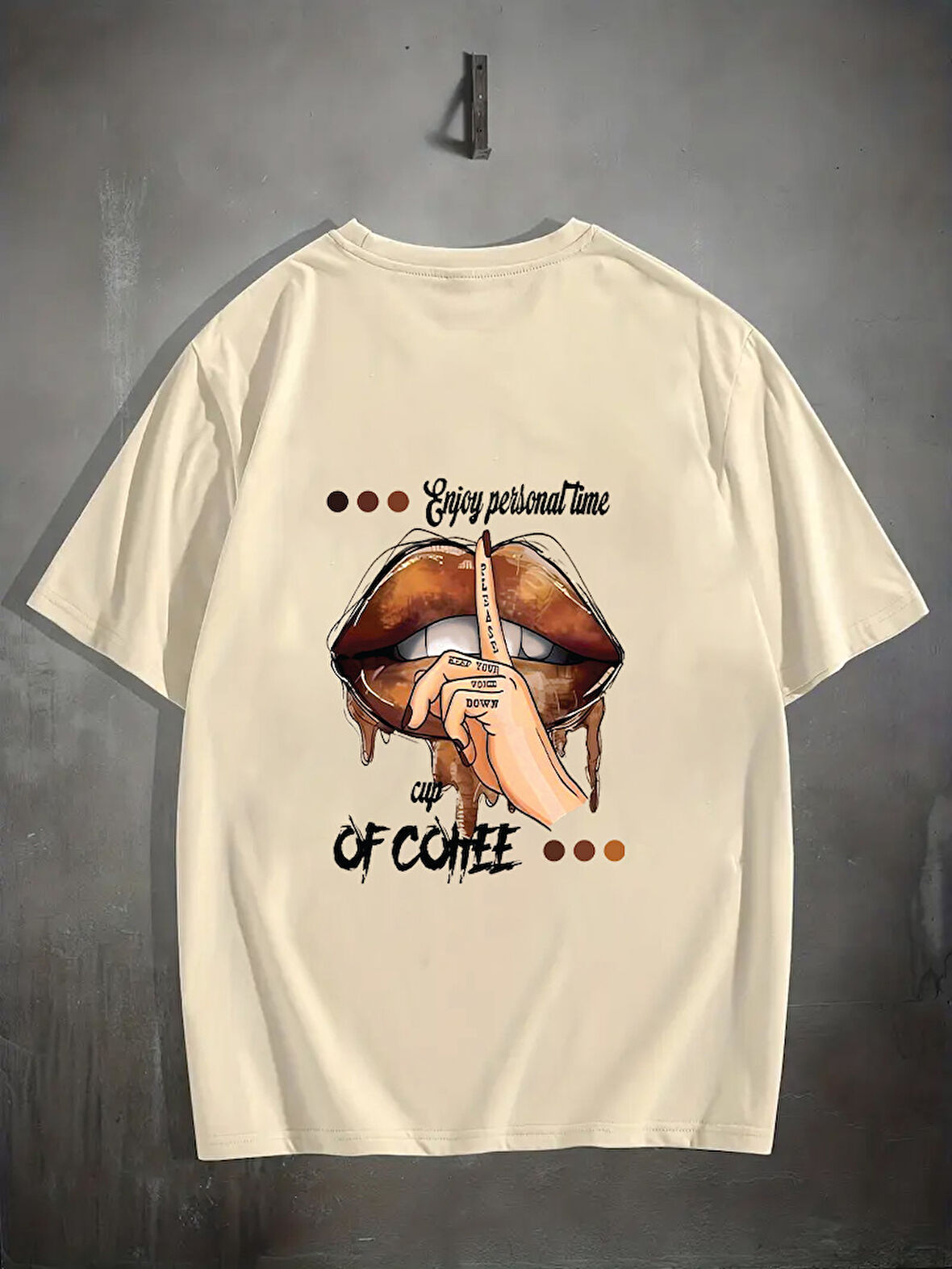 Unisex Enjoy Personel Time Baskılı Tasarım Tshirt