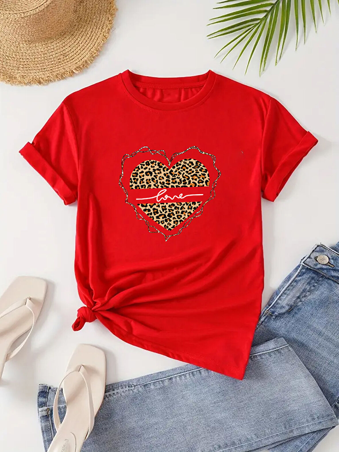 Unisex Desenlikalp Baskılı Oversize Tshirt