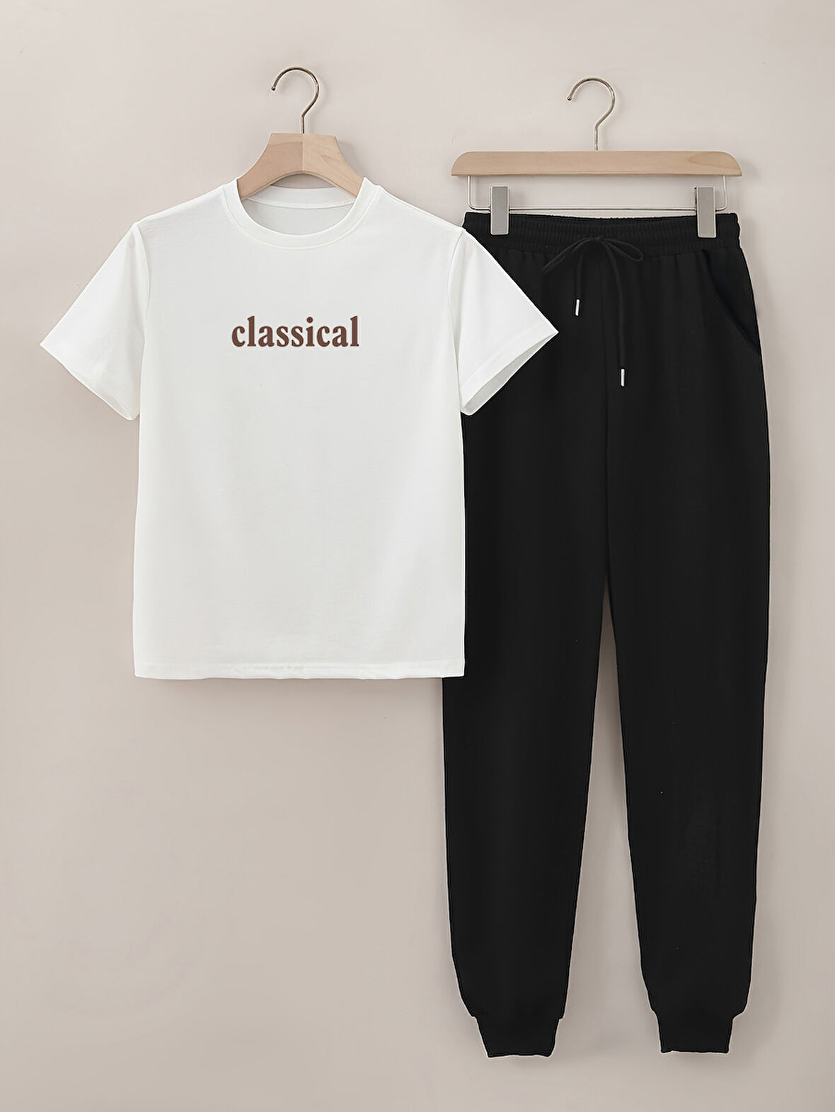 Unisex Classical Baskılı  Alt - Üst Eşofman Takımı