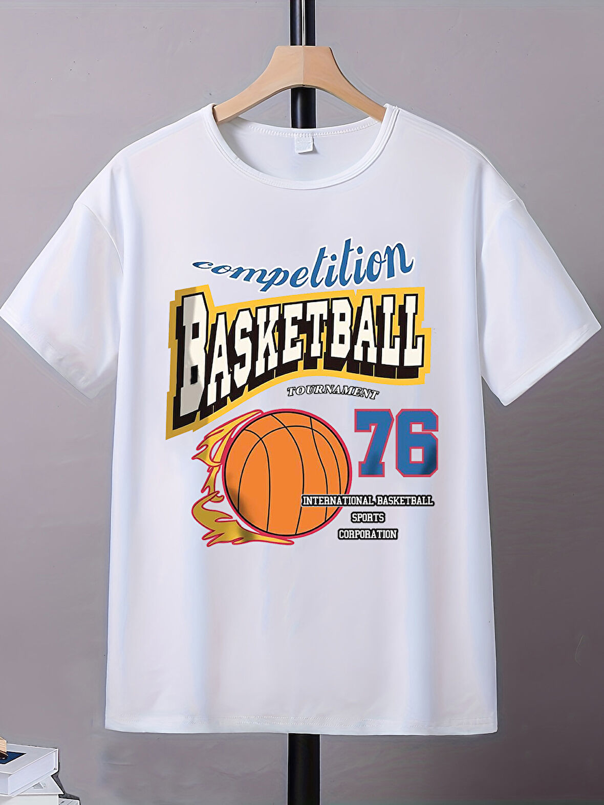 BASKET76 Baskılı Pamuklu Tshirt