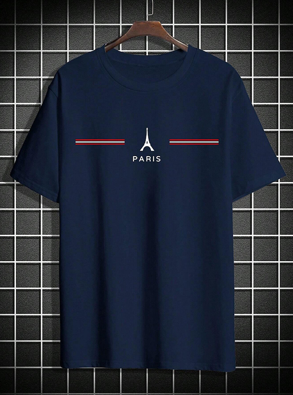 Unisex Paris Baskılı Oversize Tshirt