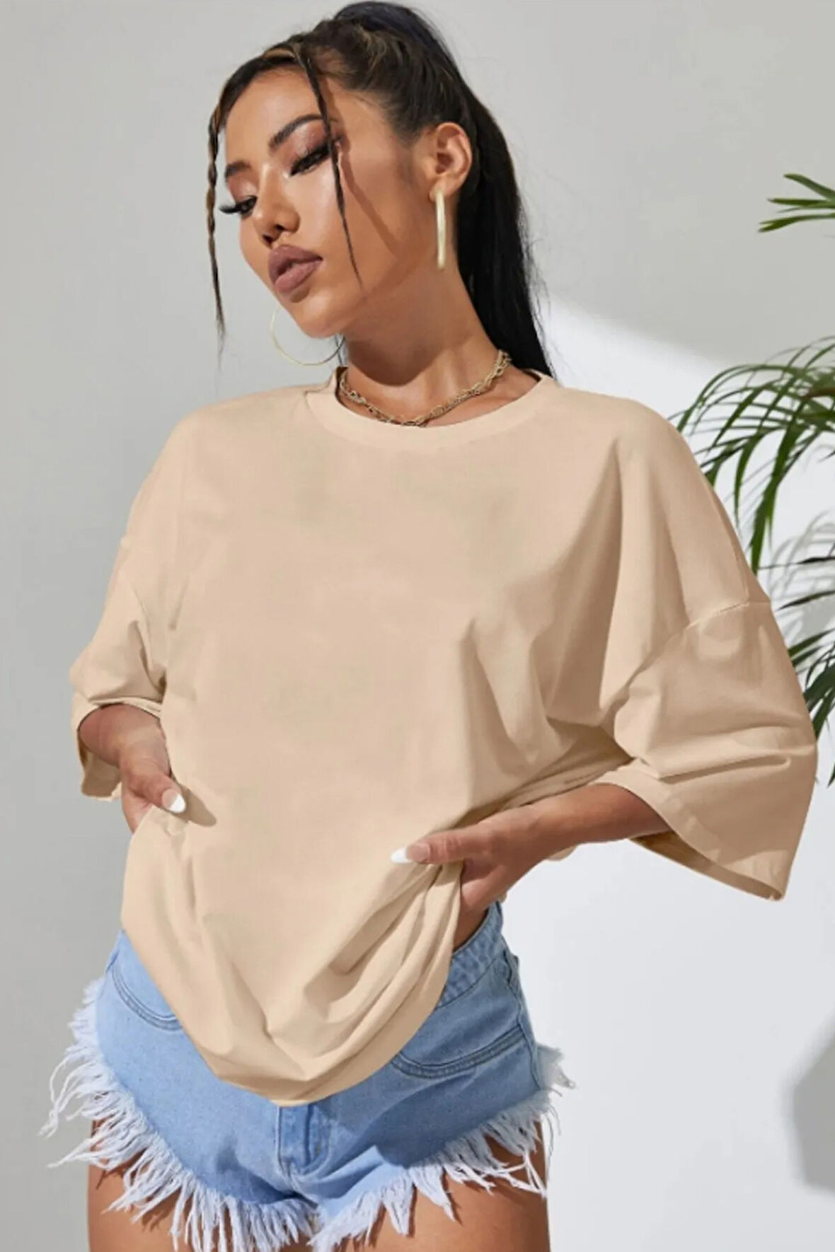 Unisex Yön Gösteren Baskılı Tasarım Tshirt