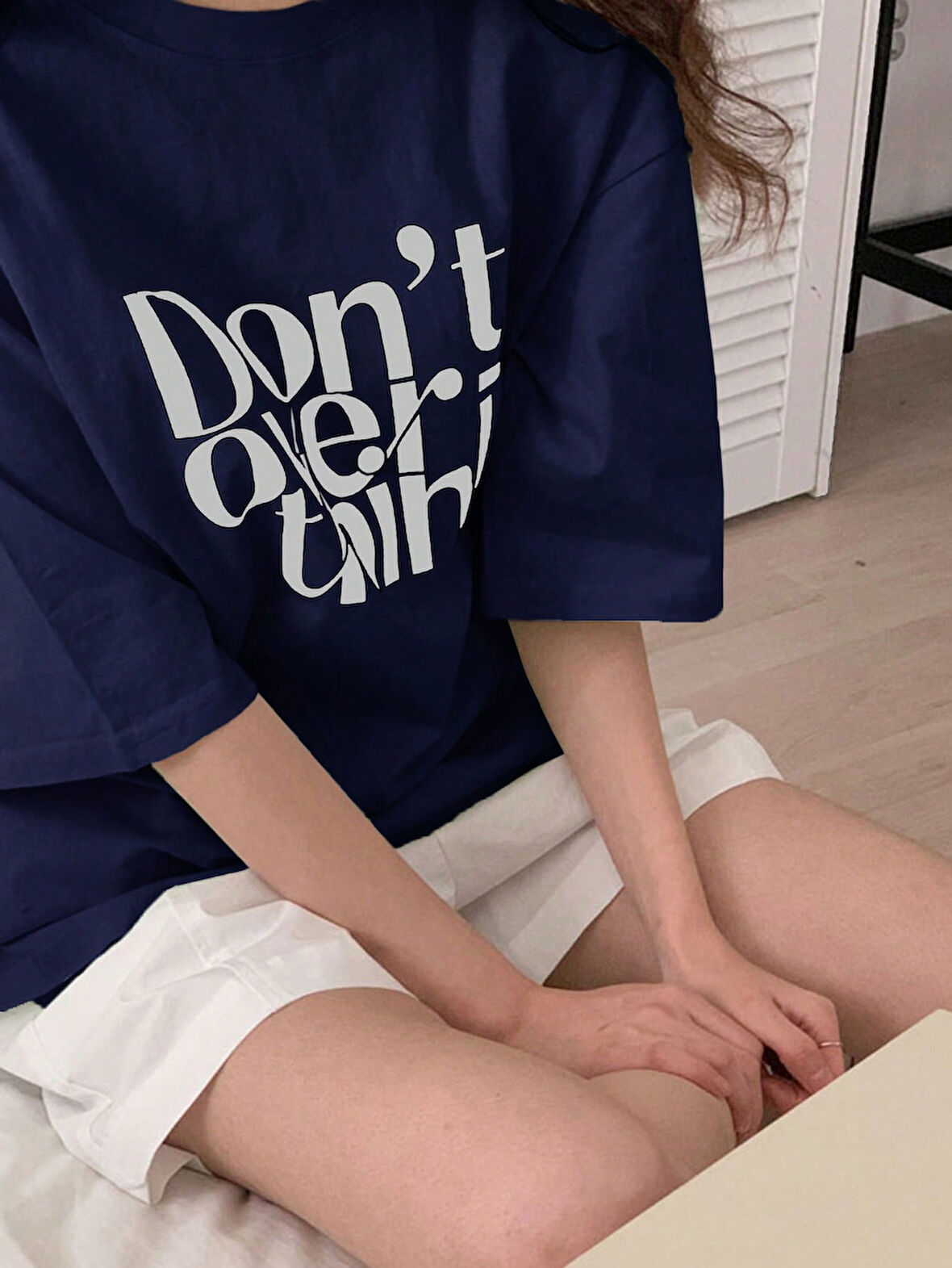 Dont Over Think Baskılı Tasarım Tshirt