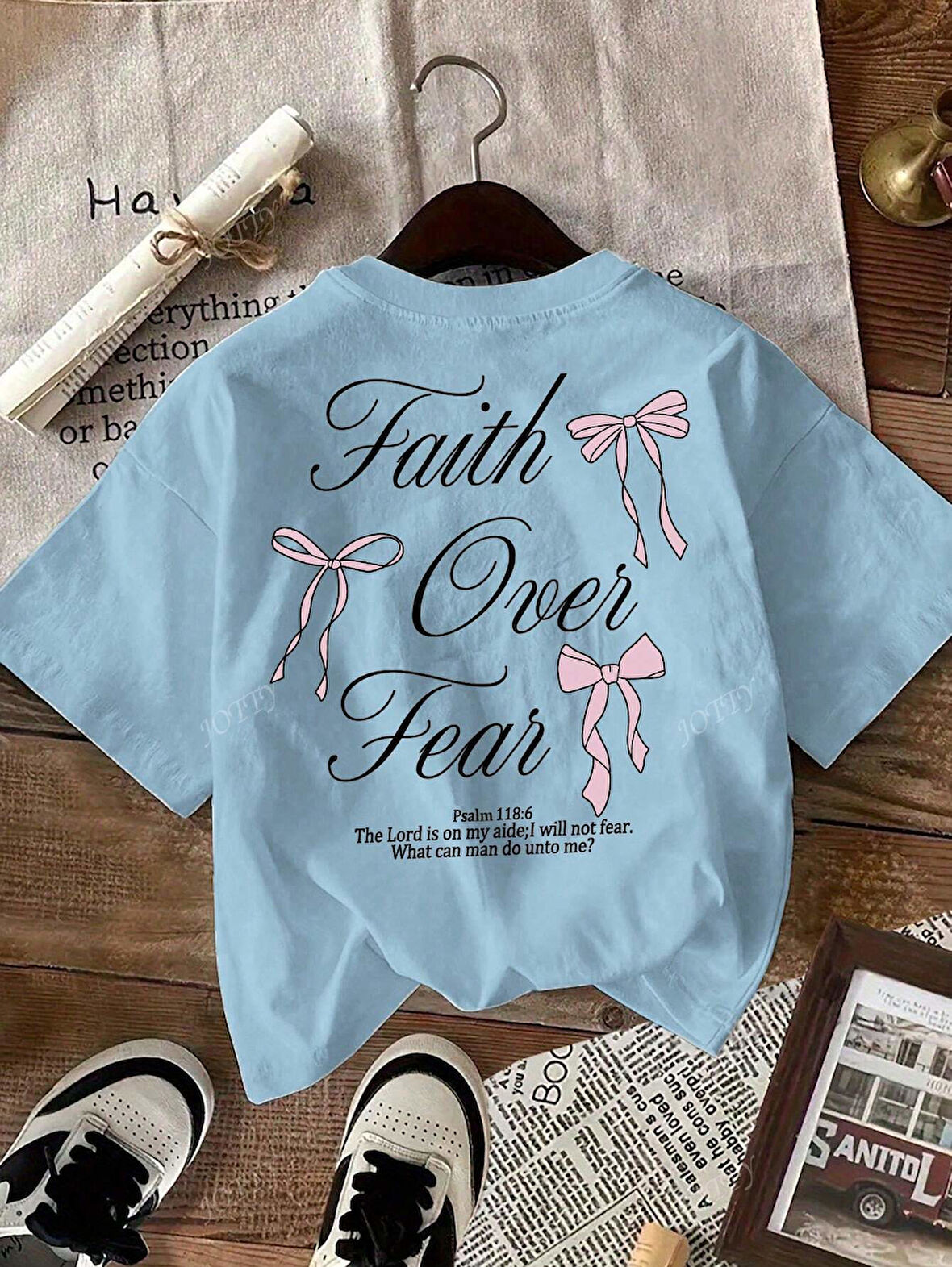 Fear Over Faith Baskılı Tasarım Tshirt