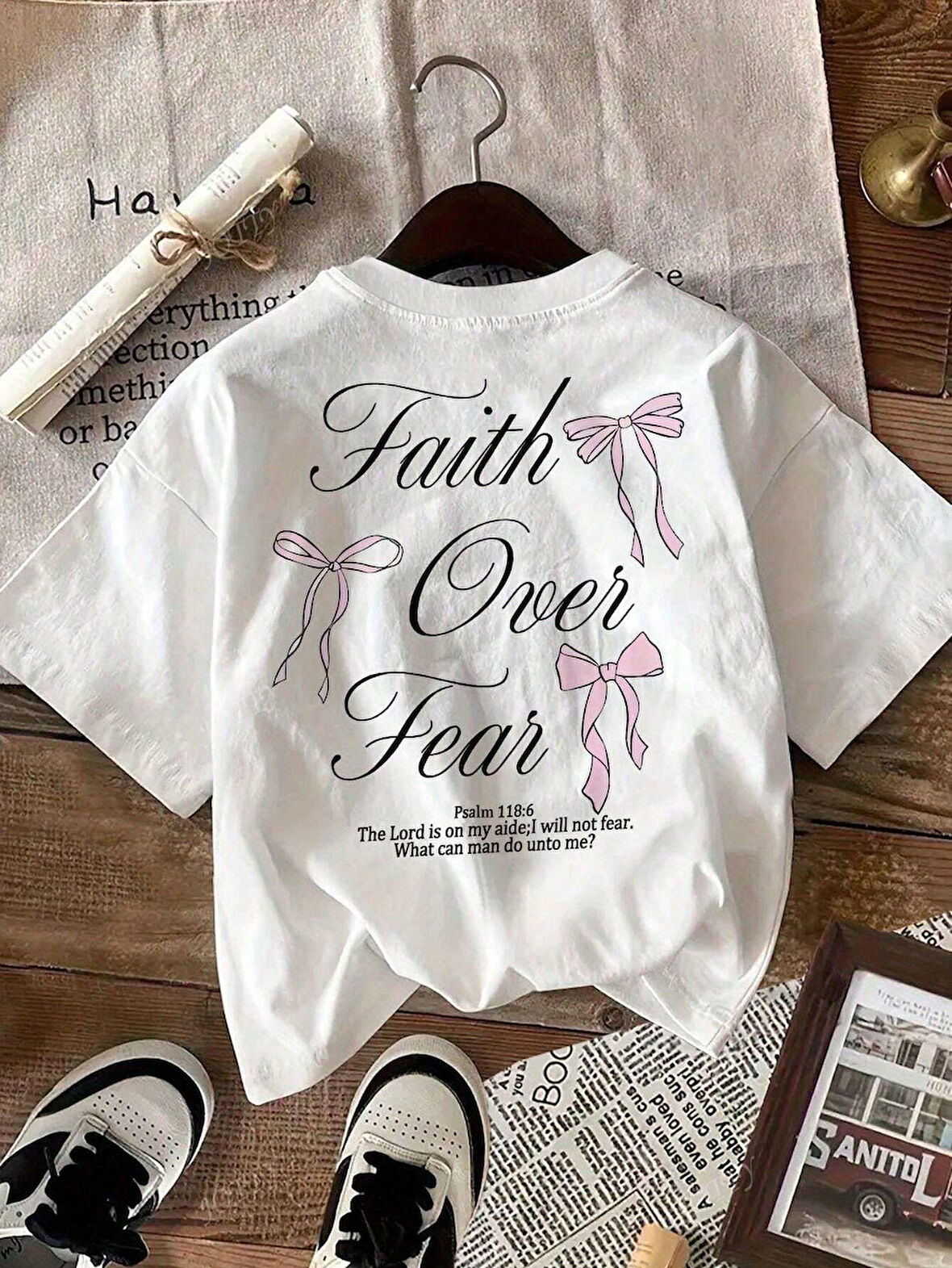 Fear Over Faith Baskılı Tasarım Tshirt