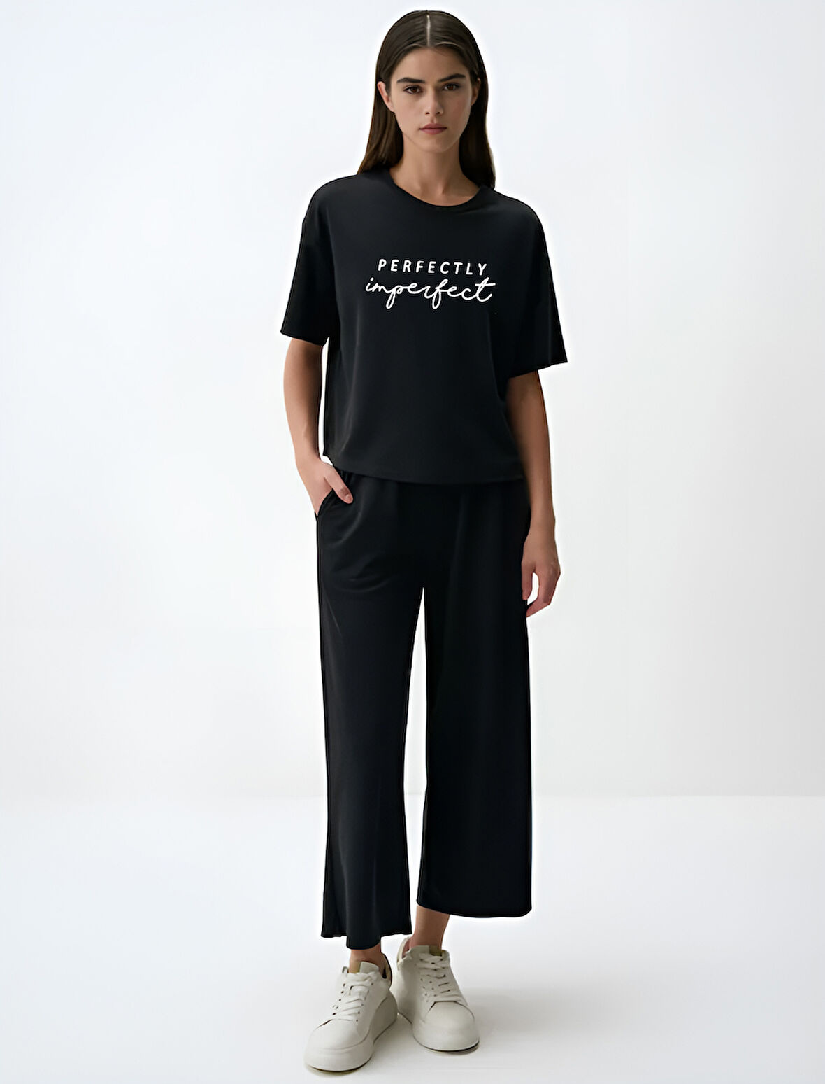 Unisex Answer Baskılı Oversize Tshirt