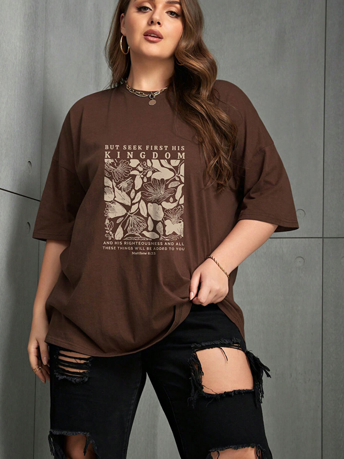 But Seek First His Kingdom Baskılı Tasarım Tshirt