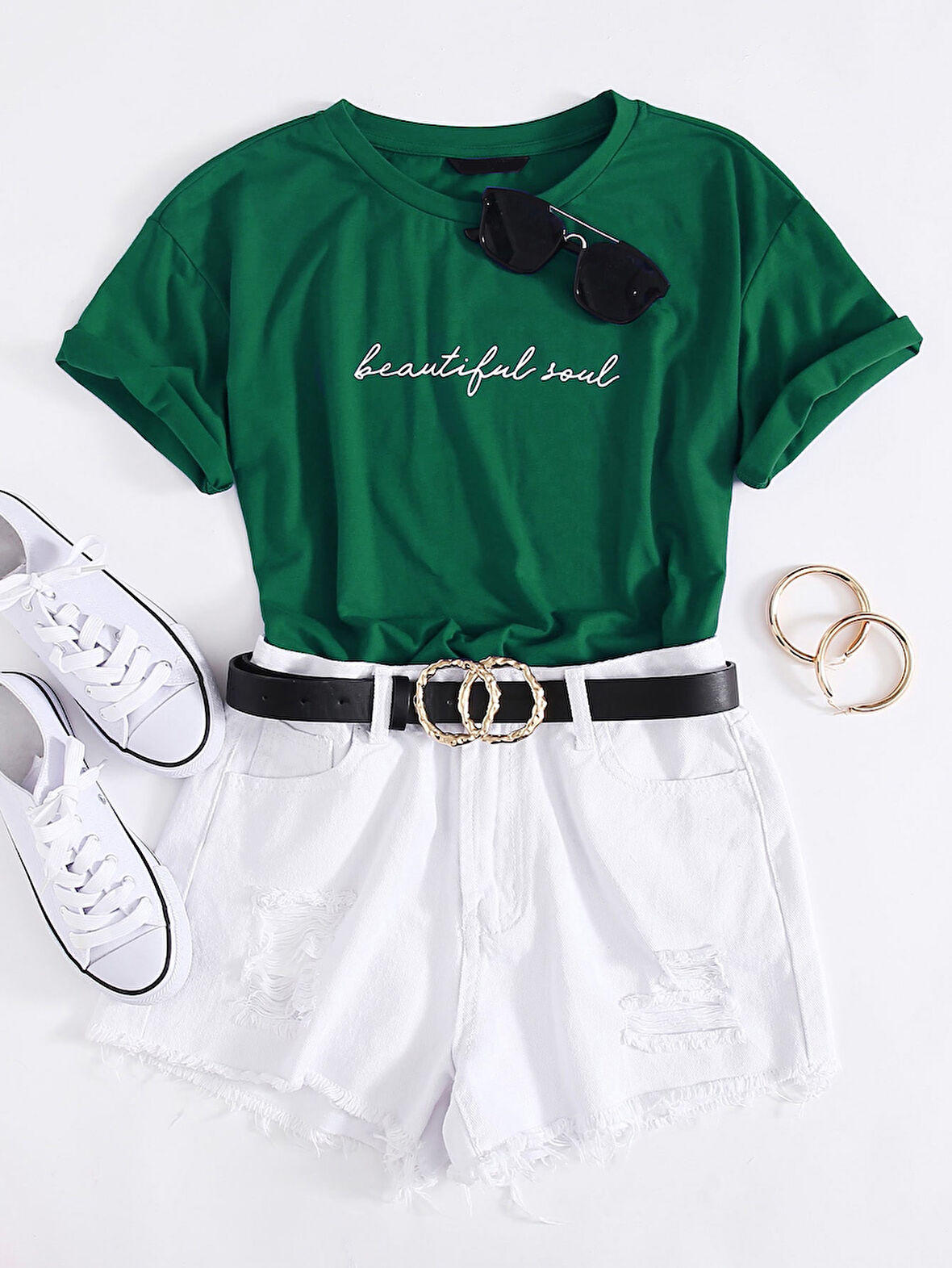 Unisex Beautiful Soul Baskılı Tasarım Tshirt