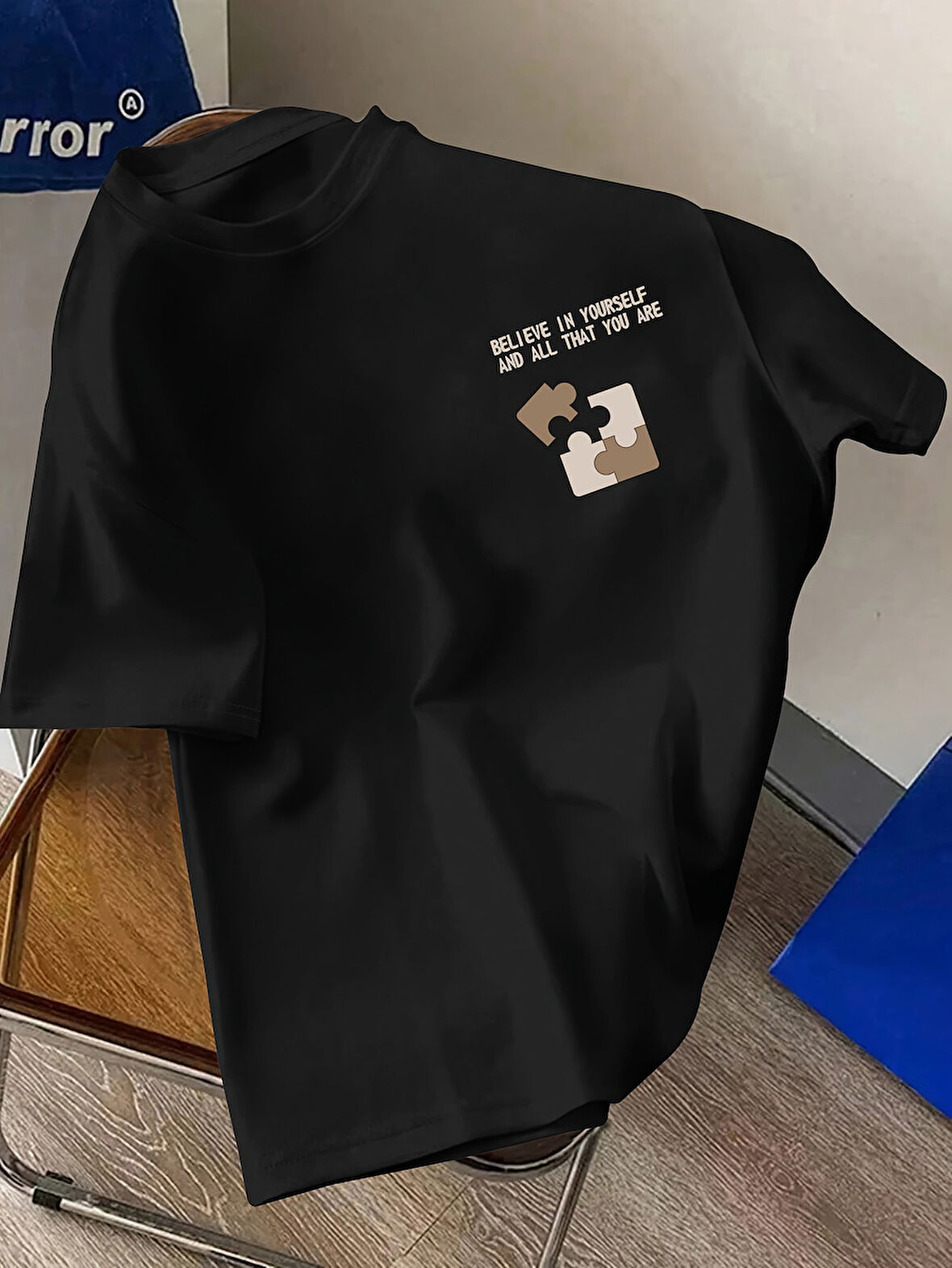 Unisex Believe In Yourself Baskılı Tasarım Tshirt