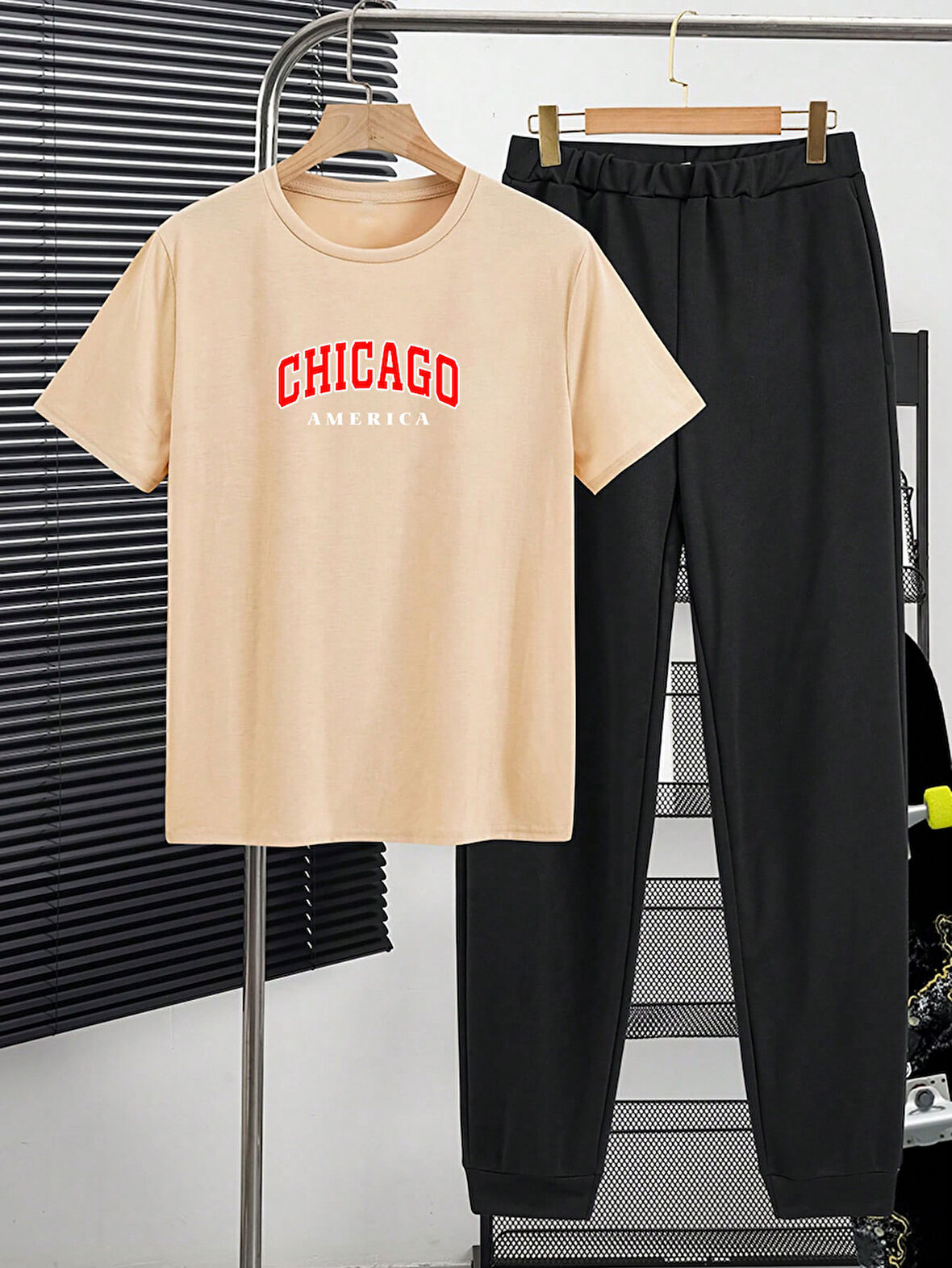 Unisex Chicago Baskılı Tasarım Tshirt