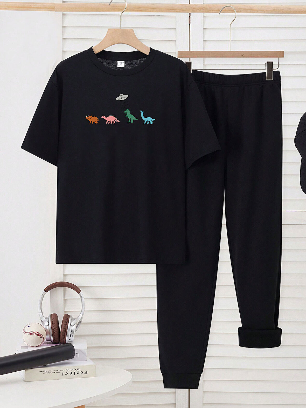 Çocuk Dinazor Baskılı Eşofman Takımı