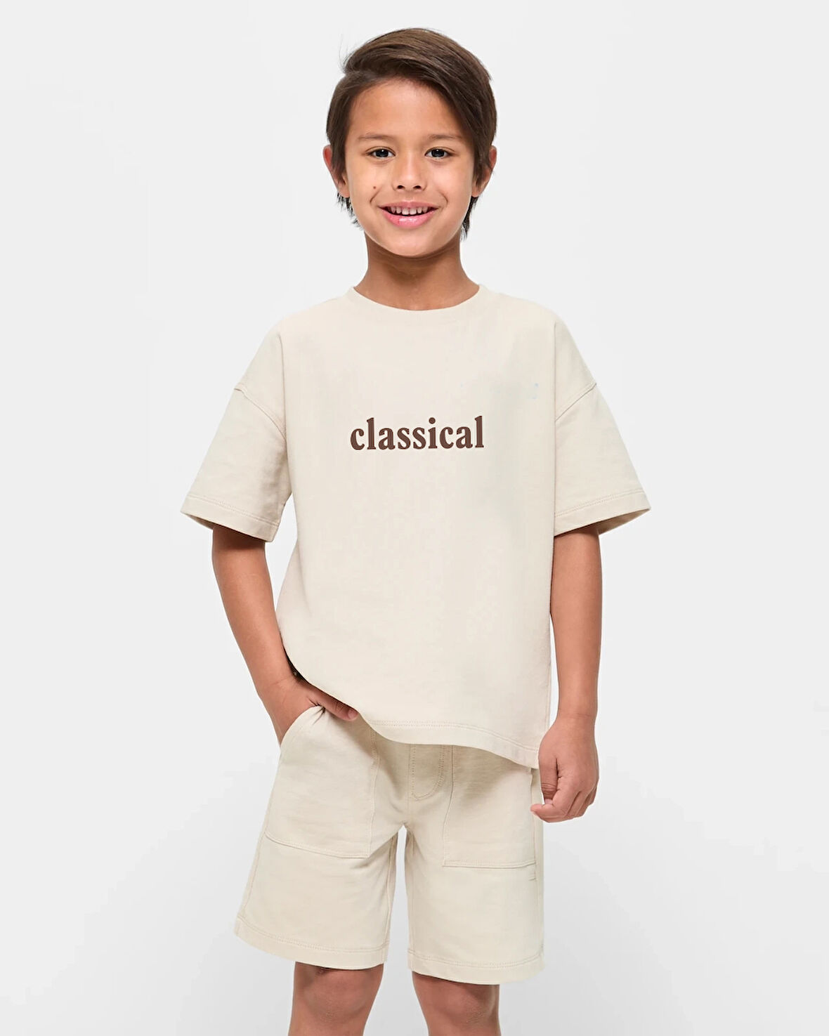 Çocuk Classical Baskılı Pamuklu Tshirt