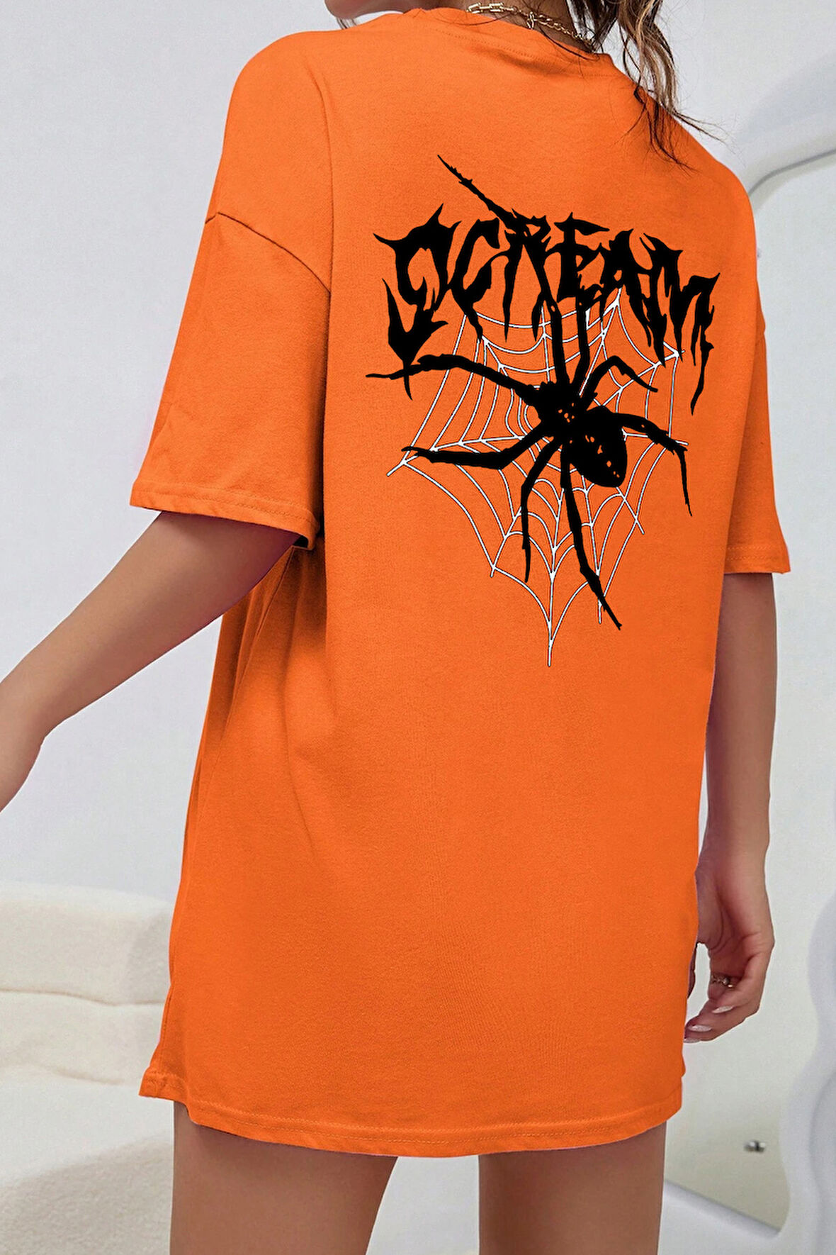 Unisex Scream Baskılı Tasarım Tshirt