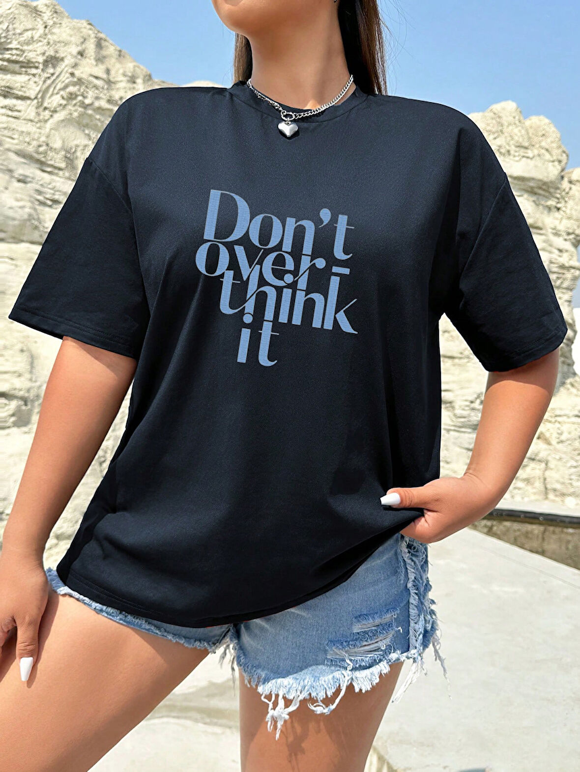 Unisex Dont Over Think Baskılı Tasarım