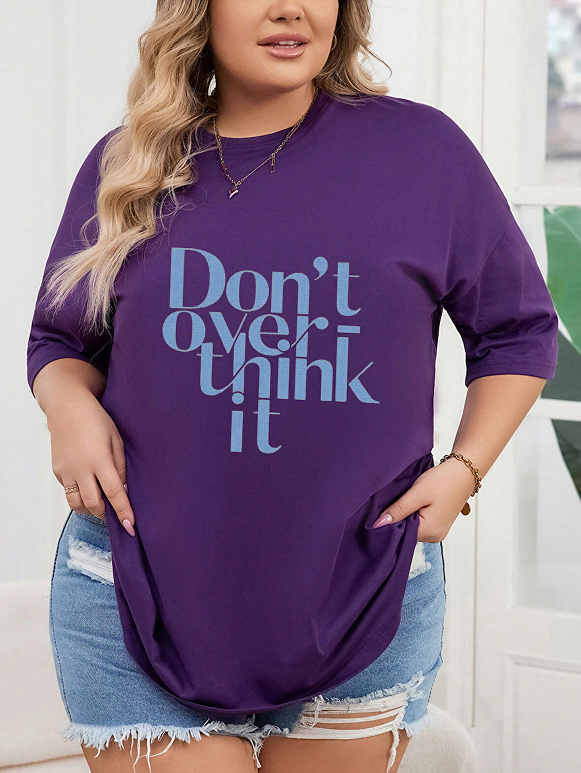 Unisex Dont Over Think Baskılı Tasarım