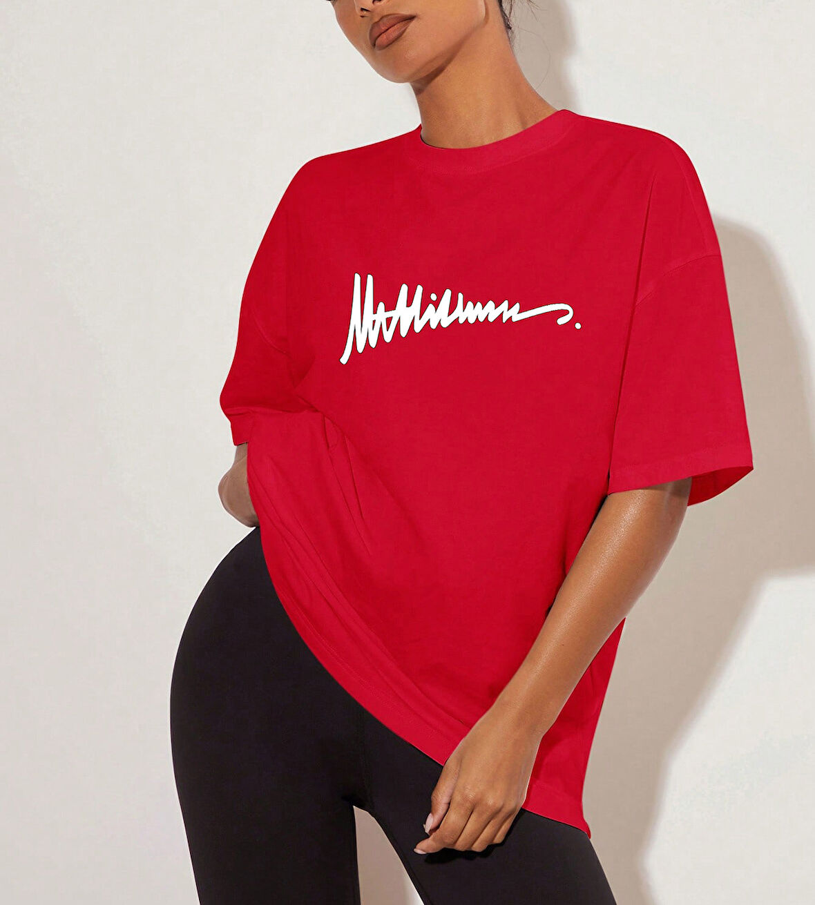 Unisex İmza Baskılı Tasarım Tshirt