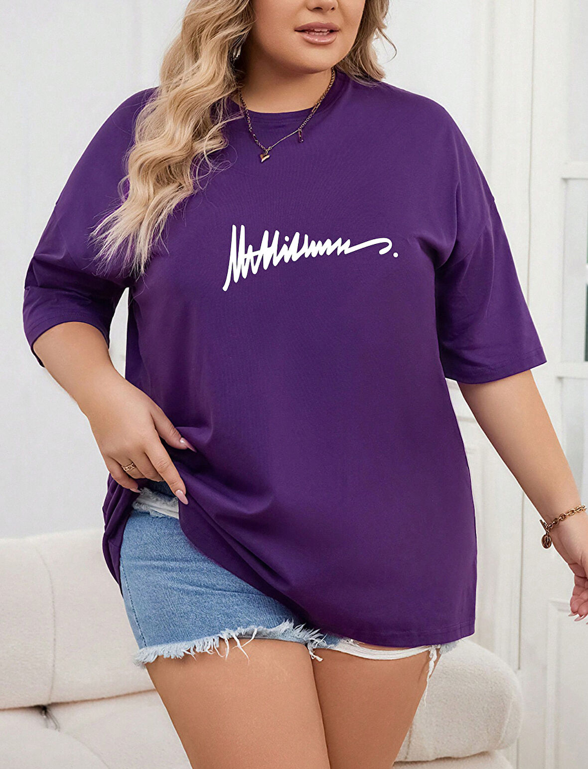 Unisex İmza Baskılı Tasarım Tshirt