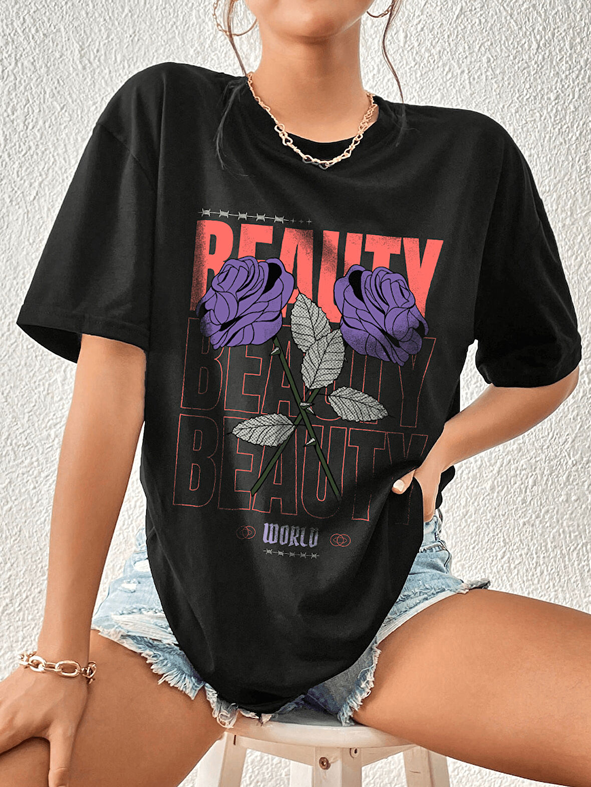 Unisex Beauty Tasarım Basklı Tshirt