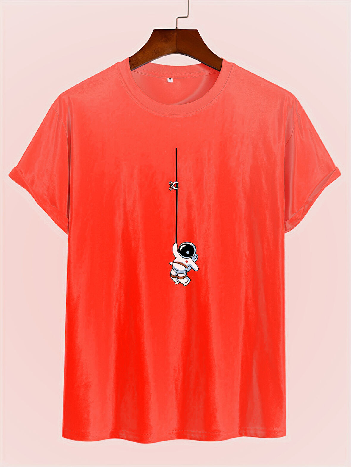 Unisex Mini Astranot Tasarım Basklı Tshirt