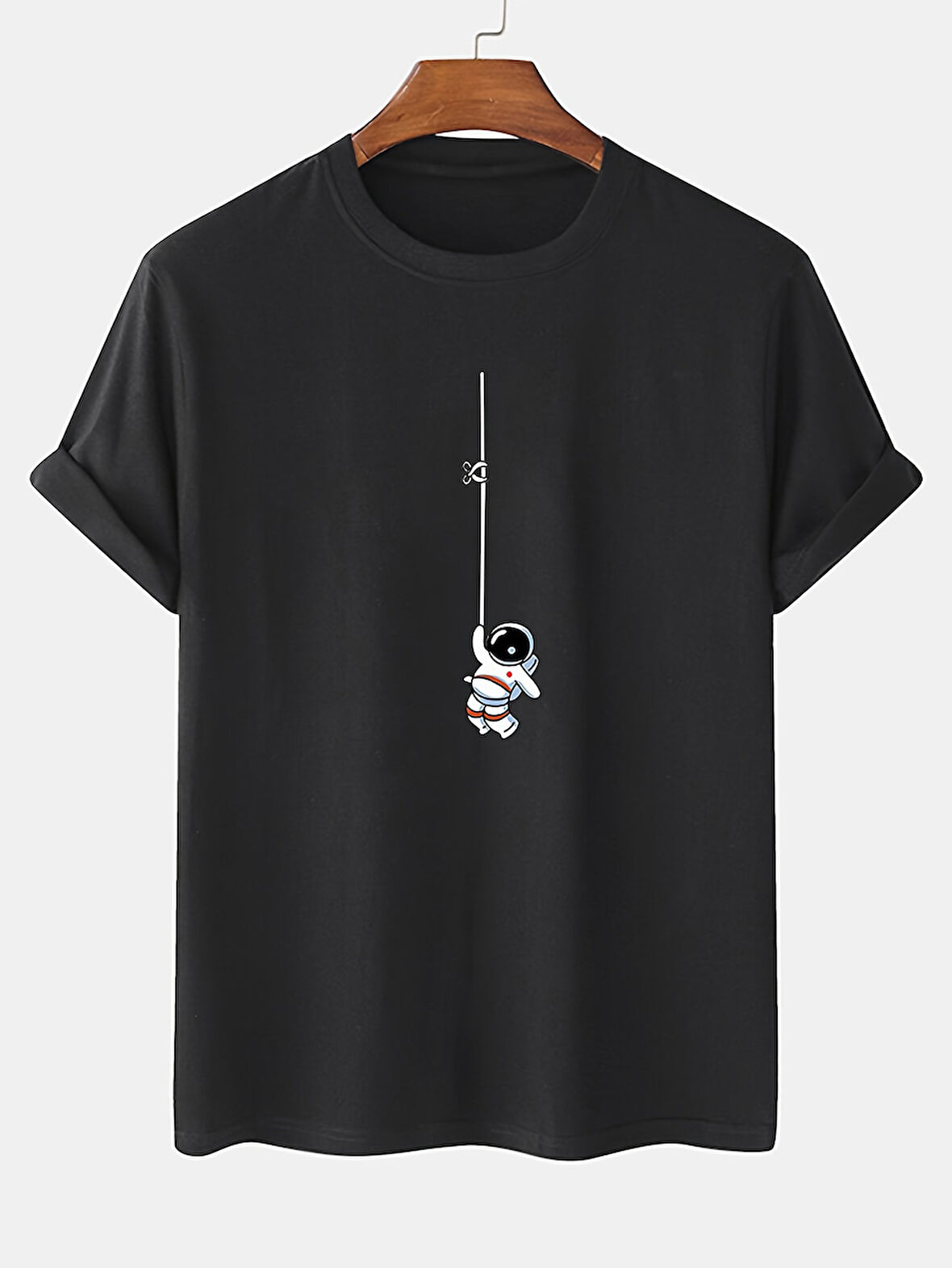 Unisex Mini Astranot Tasarım Basklı Tshirt