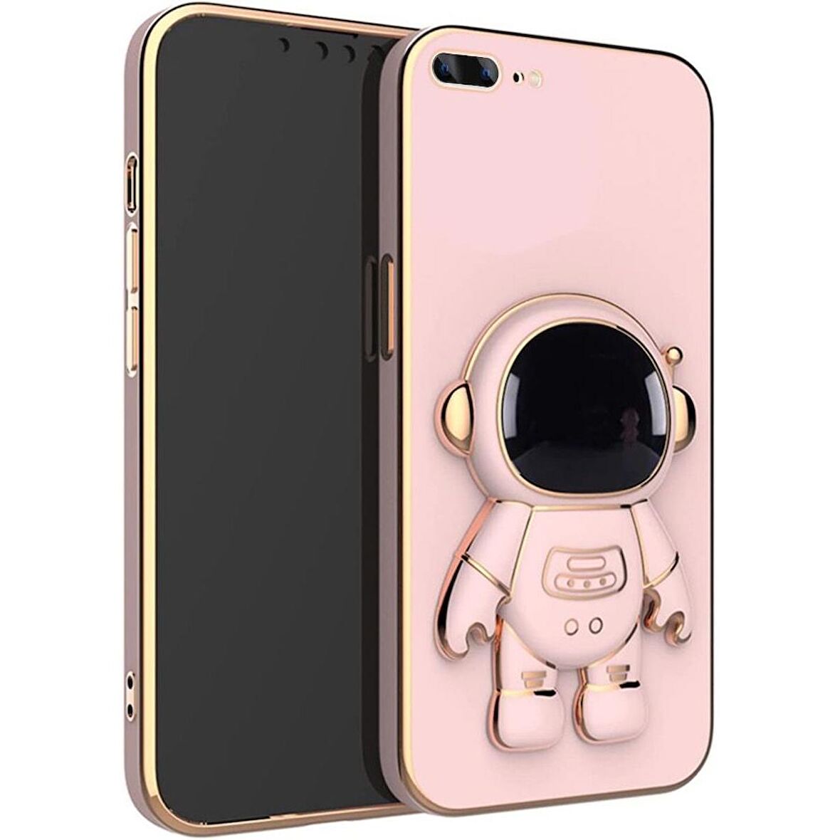 Smcase Apple iPhone 7 Plus Kılıf Standlı Kamera Korumalı Astronot Silikon