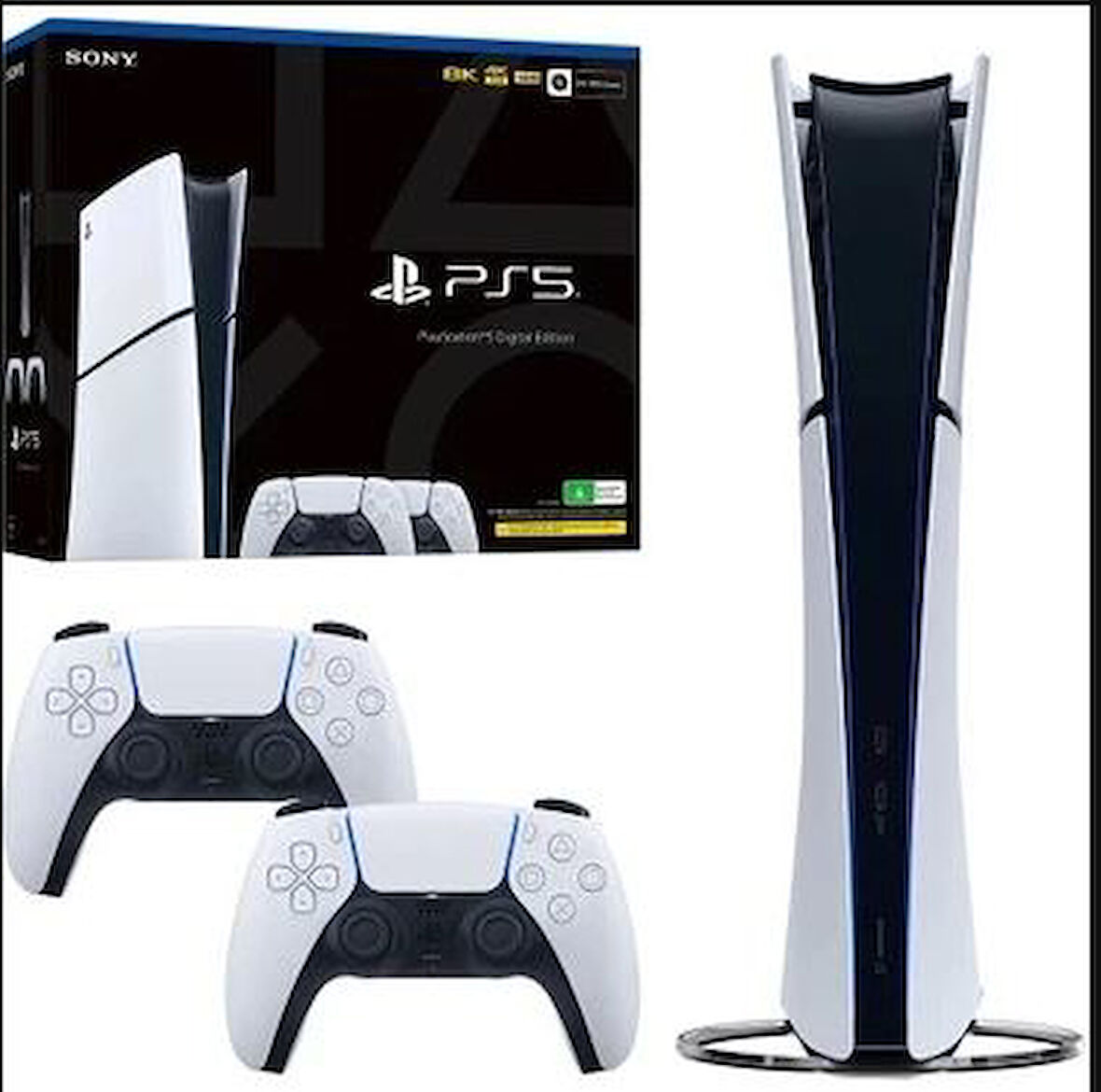 Playstation 5 Slim Digital Edition İthalatçı Garantili + 2.Dualsense Beyaz
