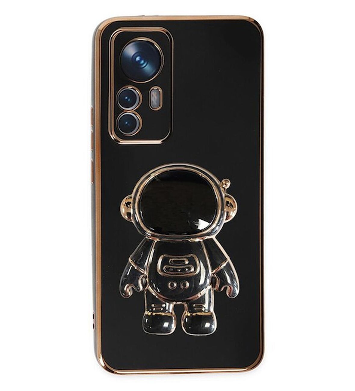 Smcase Xiaomi 12T Pro Kılıf Standlı Kamera Korumalı Astronot Silikon