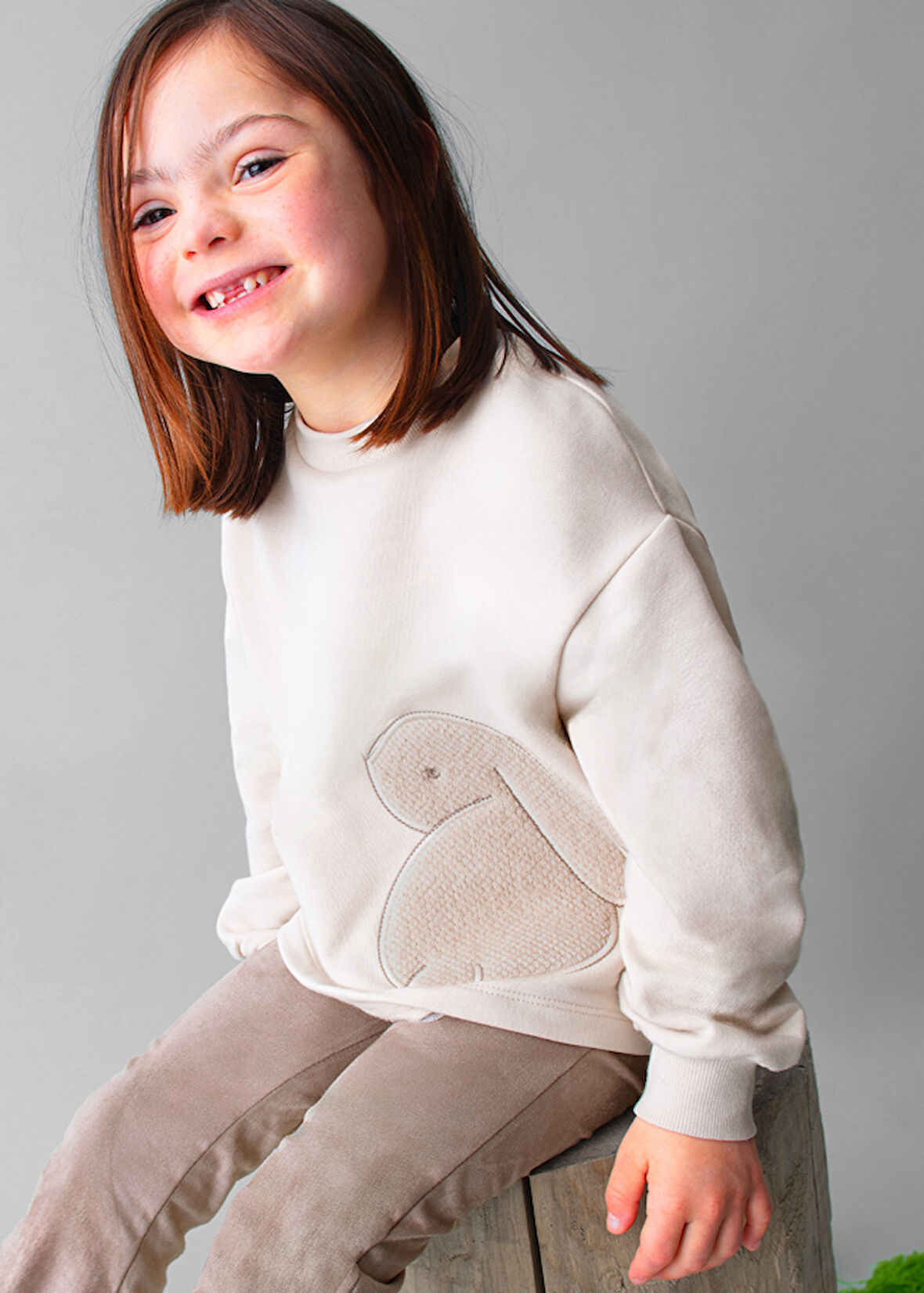 Mayoral Kız Çocuk Tavşan Baskılı Takım - 4-10 Yaş | Yumuşak Sweatshirt ve Pantolon