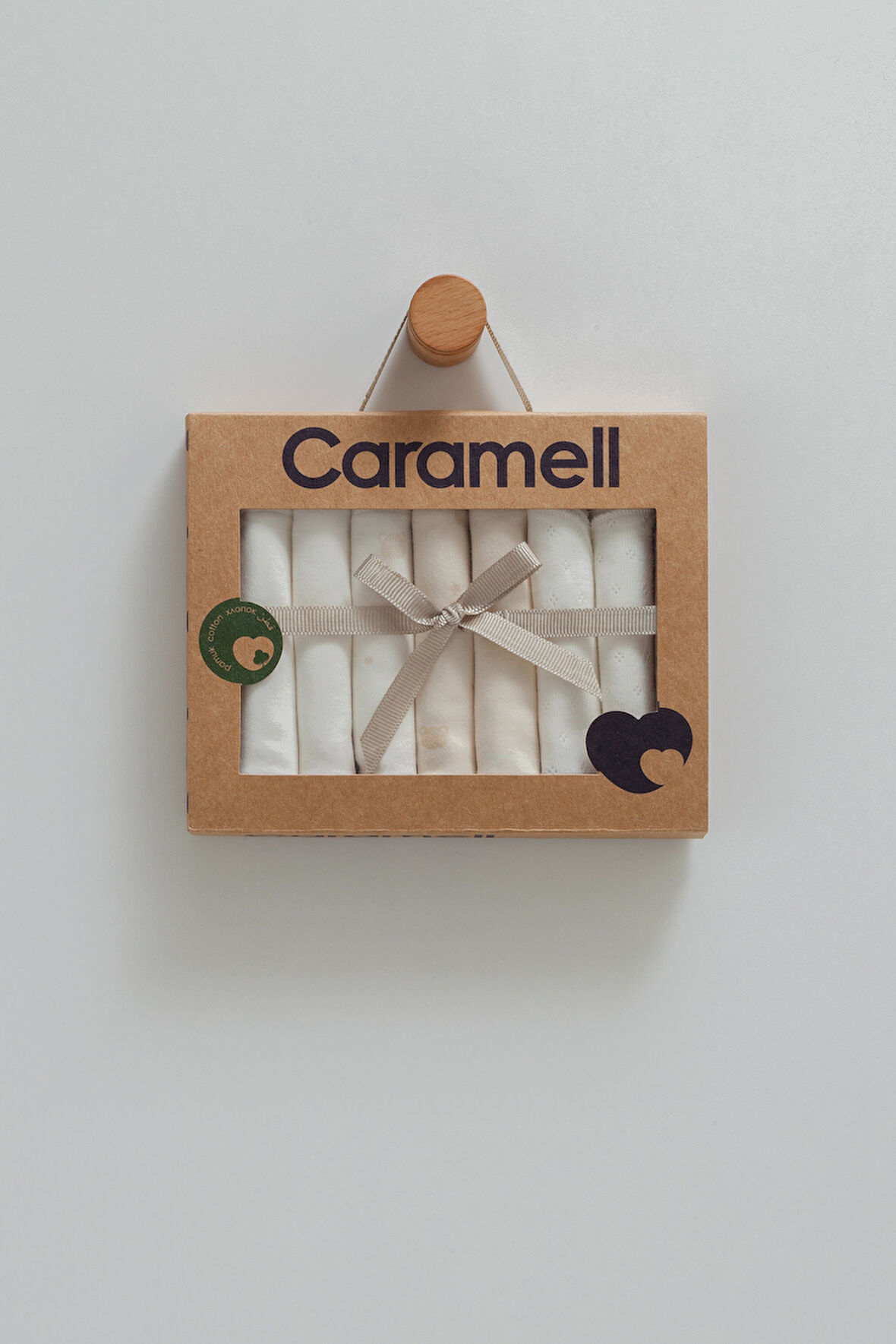 CARAMELL 7 Lİ PENYE MENDİL SET - EKRU