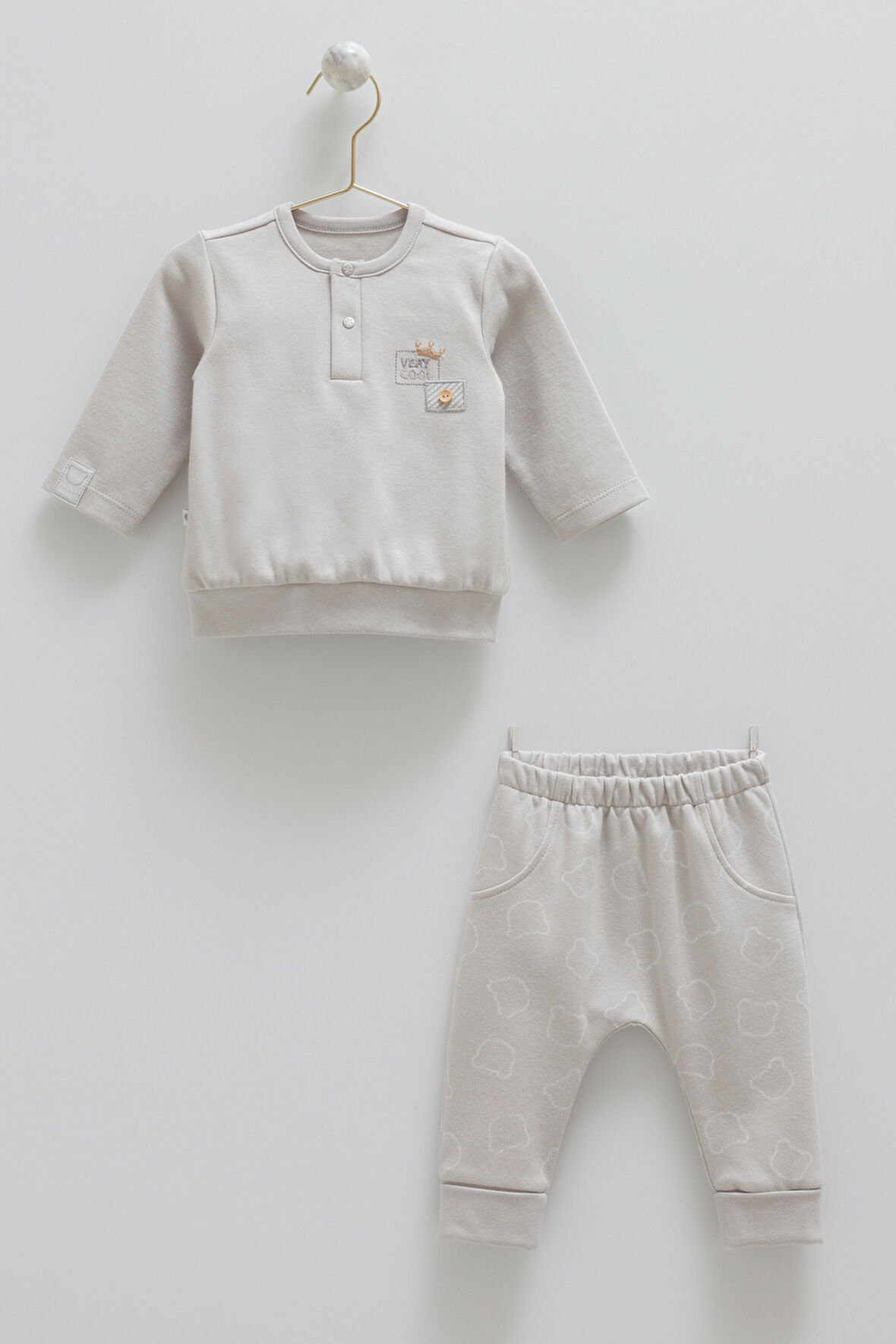 CARAMELL BEAR İKİLİ TAKIM - GRİ