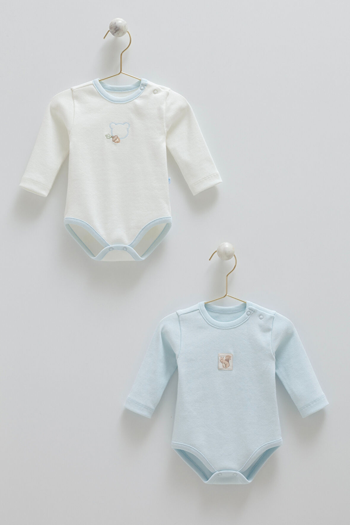 CARAMELL HELLO FOREST İKİLİ UZUN KOL BODY - MAVİ