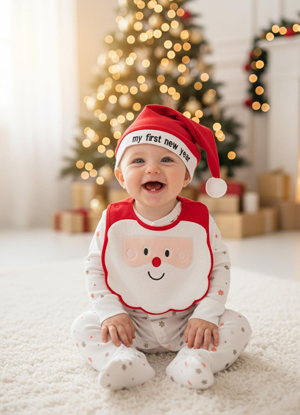 KİTİKATE 0-6 AY ARASI ORGANİK SNOW 3'LÜ TAKIM - KIRMIZI