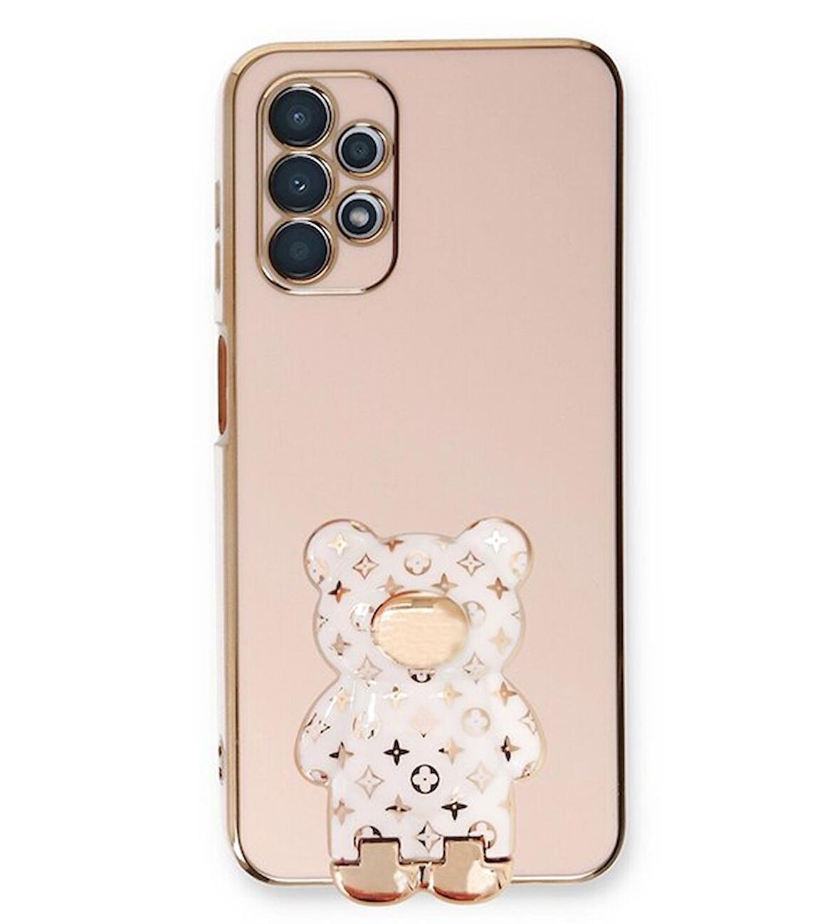 Smcase Samsung Galaxy A73 Kılıf Standlı Kamera Korumalı Cute Bear Silikon