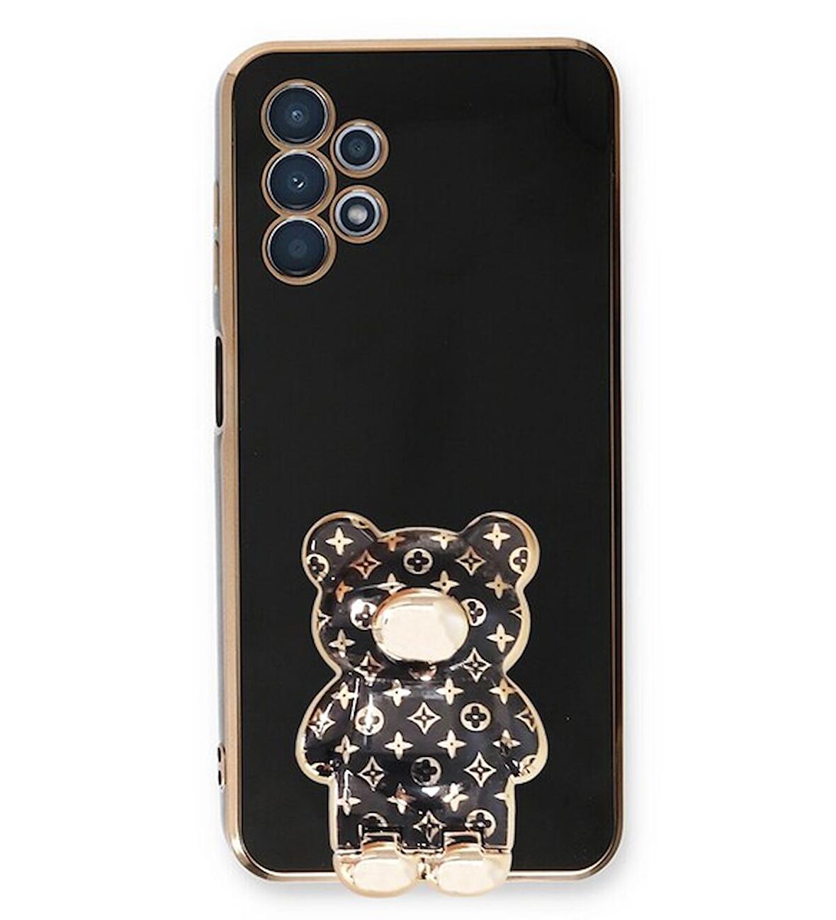 Smcase Samsung Galaxy A53 5G Kılıf Standlı Kamera Korumalı Cute Bear Silikon