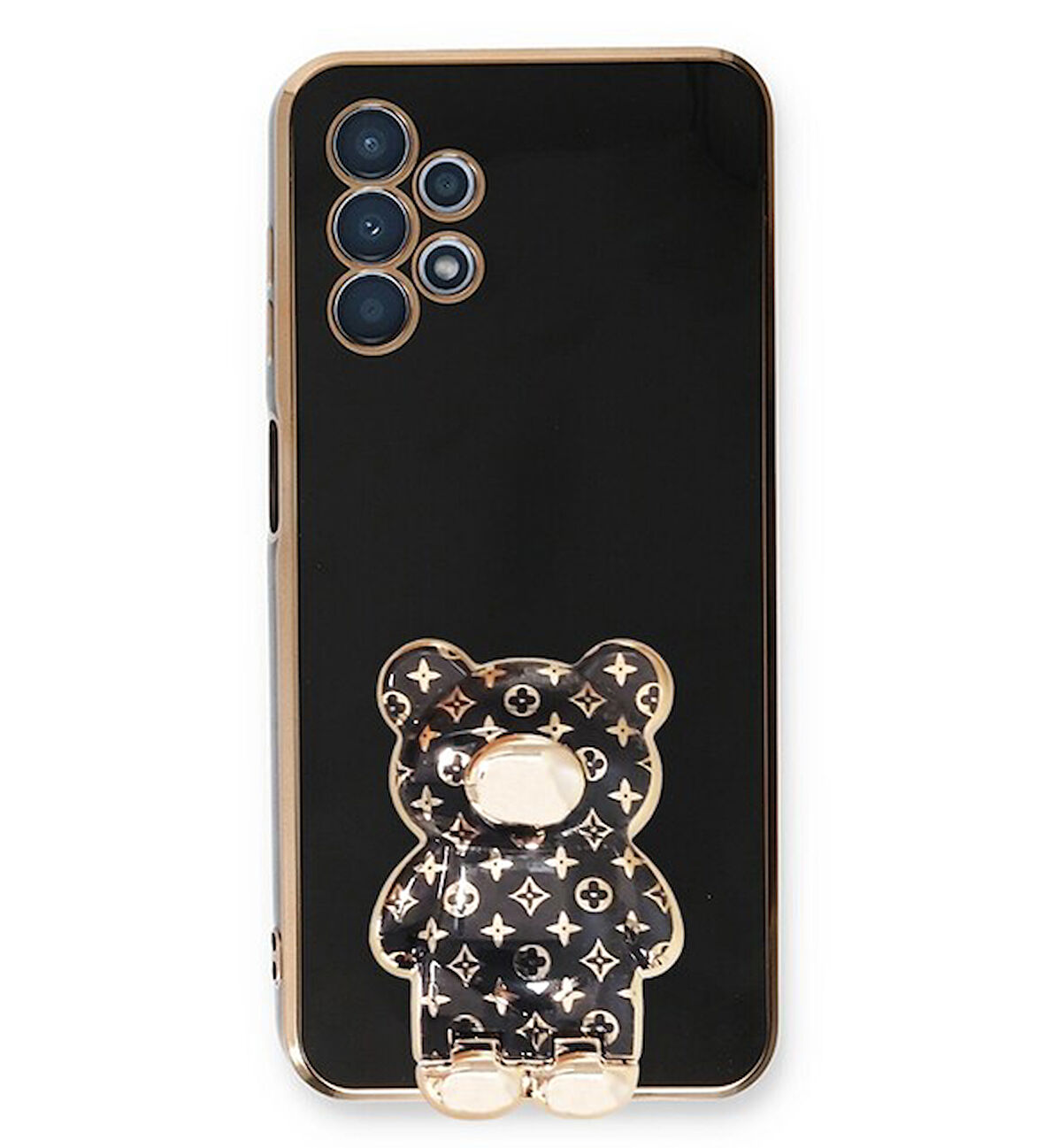 Smcase Samsung Galaxy A33 5G Kılıf Standlı Kamera Korumalı Cute Bear Silikon