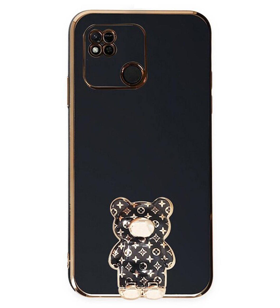 Smcase Xiaomi Redmi 9C Kılıf Standlı Kamera Korumalı Cute Bear Silikon