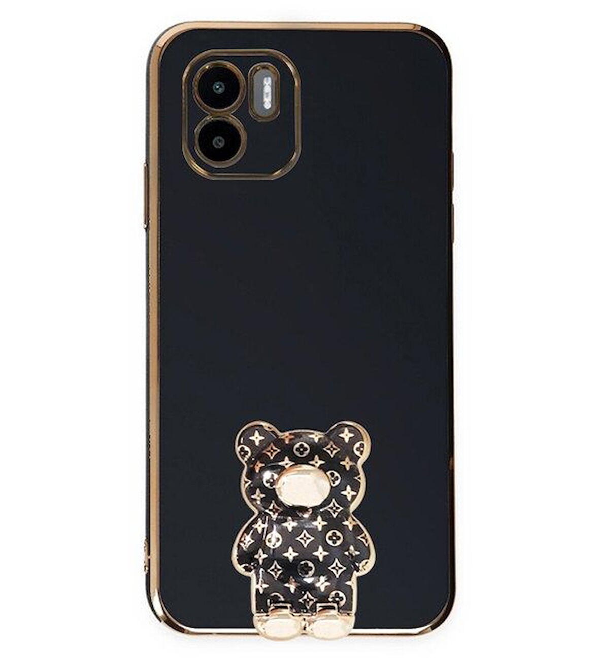 Smcase Xiaomi Redmi A1 Kılıf Standlı Kamera Korumalı Cute Bear Silikon